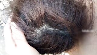 周末放假回陕北老家和可爱女友在野外打炮露脸-