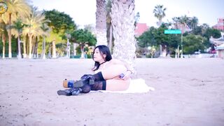 最近火爆全网露出第一人宜家大使【Fullfive】鼓浪屿某沙滩喷水露出 情到浓时 爱液喷涌而出 极具美感 超清4K原版